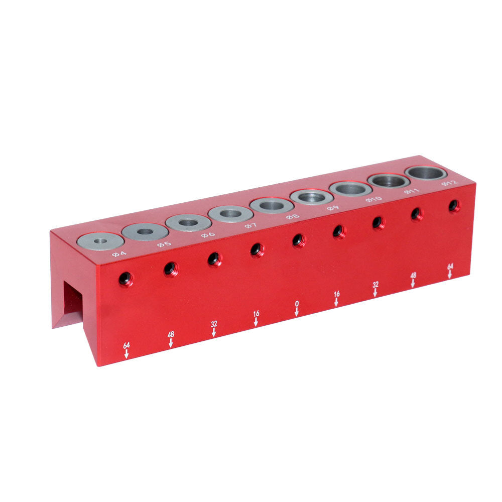 Aluminum Alloy Pocket Hole Doweling Jig for Woodworking, Semi-Automatic Drill Guide with 4-12mm Bushings