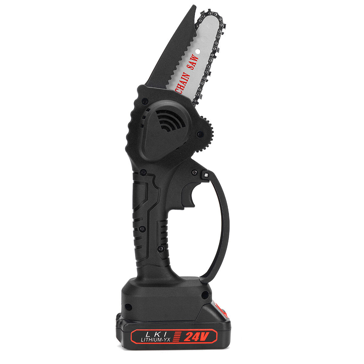 24V 4 Inch One-Hand Electric Cordless Chain Saw Woodworking Chainsaw 550W