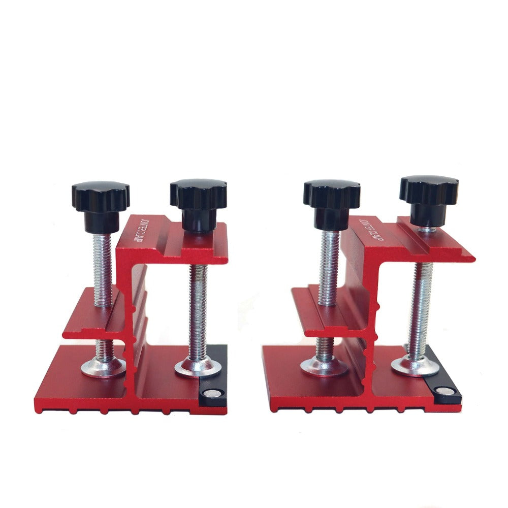 Joint'R Clamp Kit for Table Saw - Achieve Dead Flat Edges & Straighten Crooked Boards Easily - 2 Clamps Included