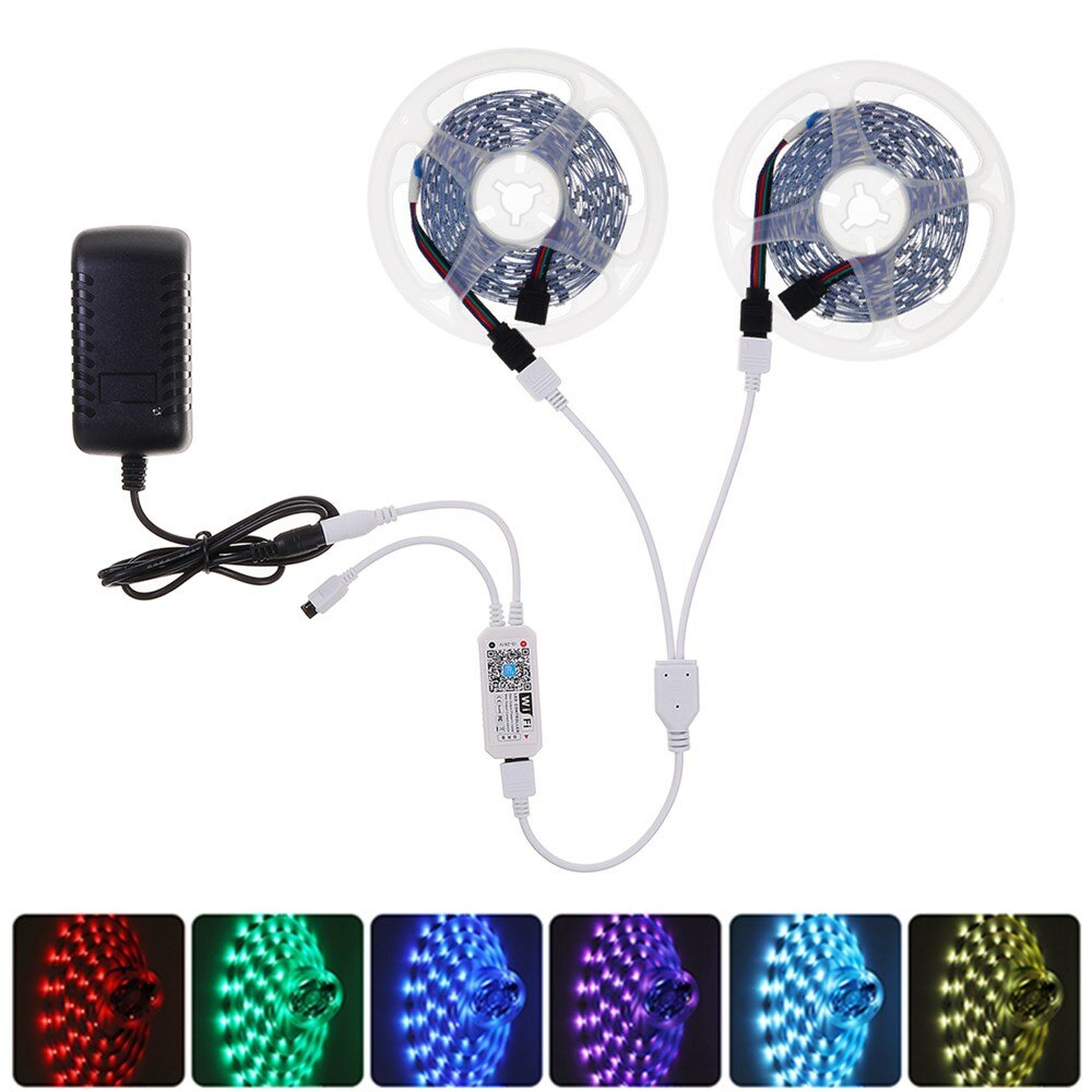 LED Strip Light Kit + 24Keys Remote Control Work with Alexa Google Home Christmas Decorations