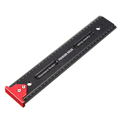 Durable Precision Measuring Ruler with Hook Stop for Woodworking - High Precision, Portable Aluminium Alloy Tool