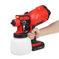 550W Cordless Electric Spray Guns 800ML Lighting Paint Sprayer Wood Wall Fences Painting Tool
