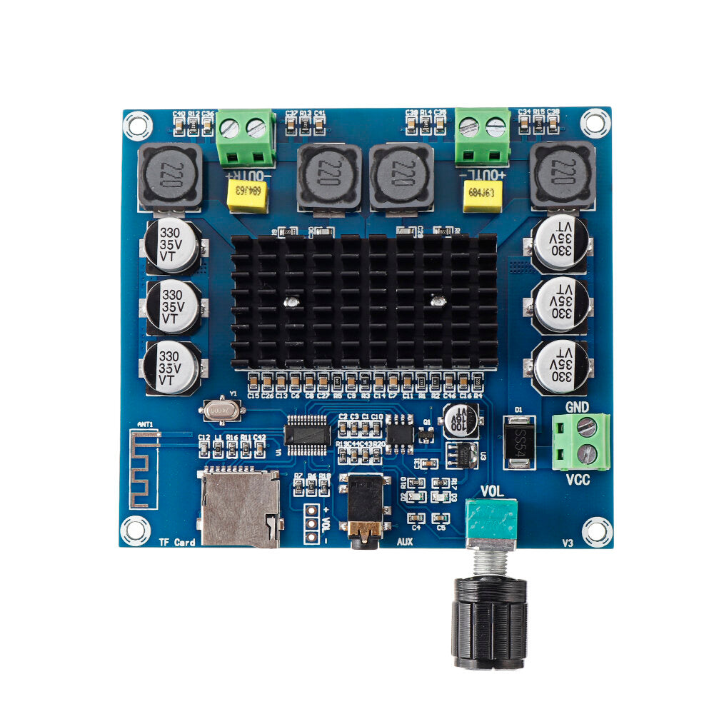 Digital Bluetooth Power Amplifier Board Ultra Long Distance Support AUX Onboard Potentiometer Dual 100W