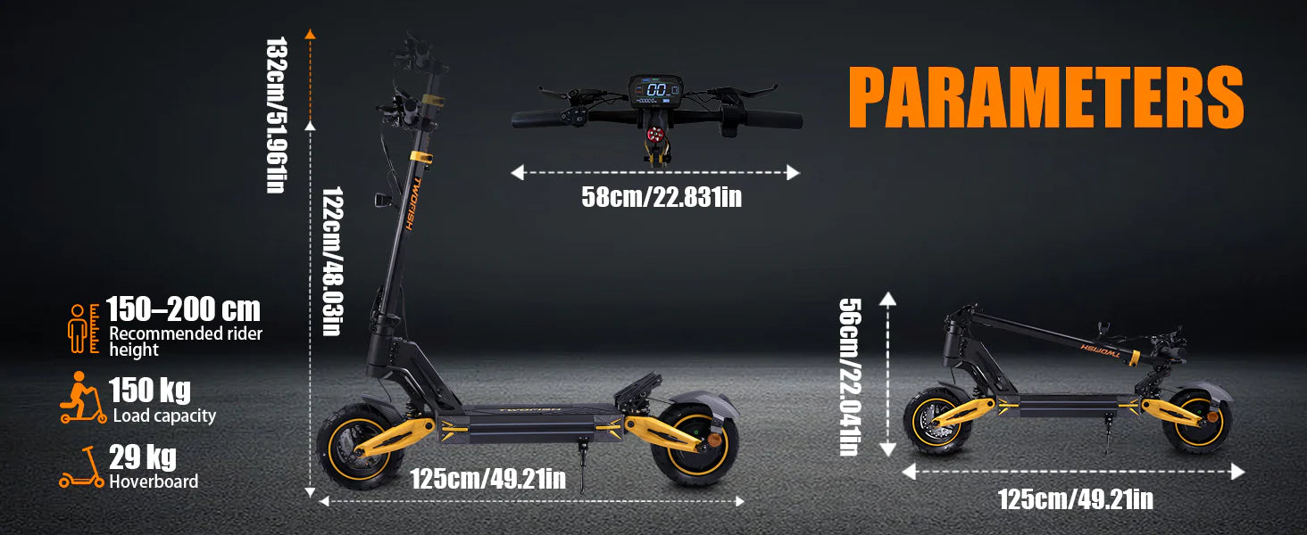 Electric Scooter 48V 17Ah Battery 800W Motor Recommended Top Speed 25KM/H 10inch Pneumatic Tires 50-60KM Max Mileage 150KG Max Load Folding E-Scooter