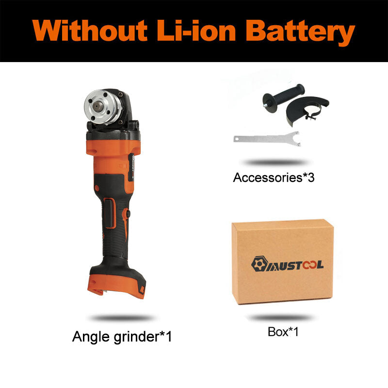 388VF 125mm 1600W 3 Gears Charging Indicator Light Brushless Angle Grinder