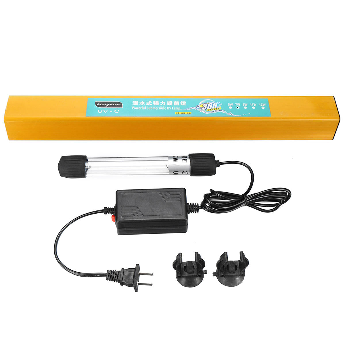 7W/9W/11W Submersible Lamp Aquarium Tank Fish UV Light Sterilizer Water Clean