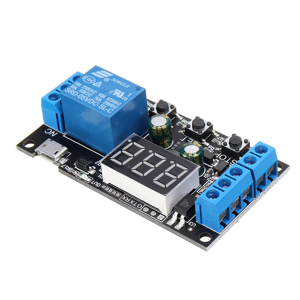 5Pcs 5V 12V 24V Time Delay Relay Module Trigger Cycle Timing Industrial Anti-overshoot Timer Relay