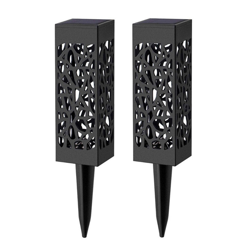 2Pcs Solar Powered Garden Post Lights Waterproof LED Outdoor Patio Yard Lawn Holidays Decor