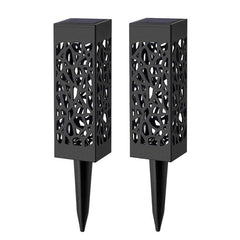 2Pcs Solar Powered Garden Post Lights Waterproof LED Outdoor Patio Yard Lawn Holidays Decor