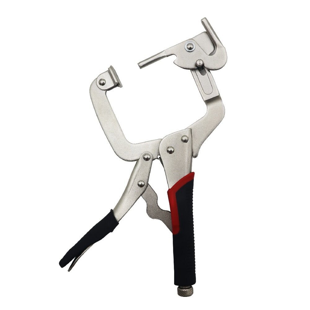 12" Woodworking Oblique Hole Clamp - Adjustable 75mm-125mm, Chrome Vanadium Steel, Non-Slip Grip, Multi-Purpose 90° Clamp
