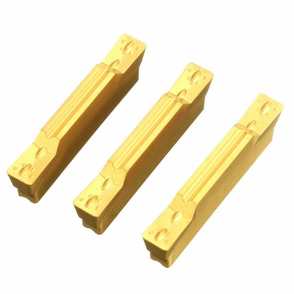 10pcs MGMN300-M Carbide Inserts 3mm Width for MGEHR/MGIVR Grooving Cut Off Tool Turning Tool