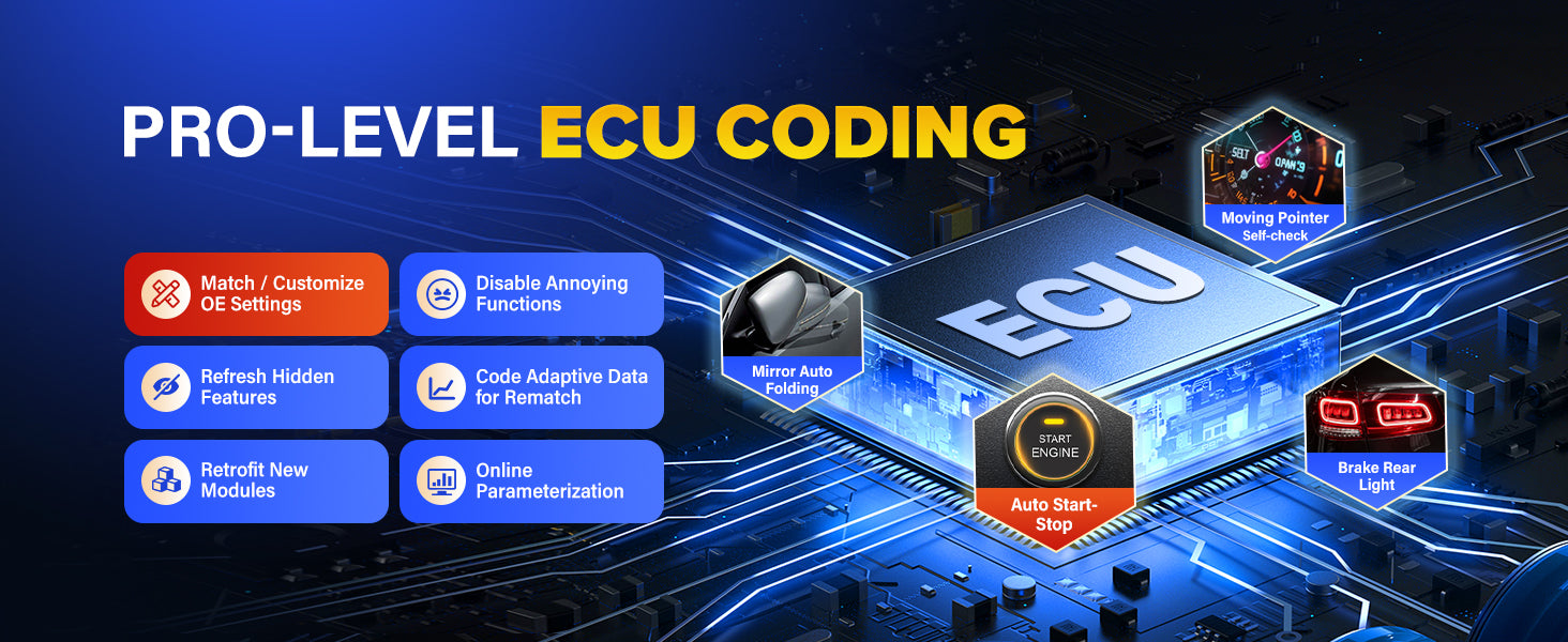 Advanced Diagnostic Tool Features Topology Mapping ECU Programming 5-in-1 VCMI Active Test 40+ Services Auto Scan Android 7.0