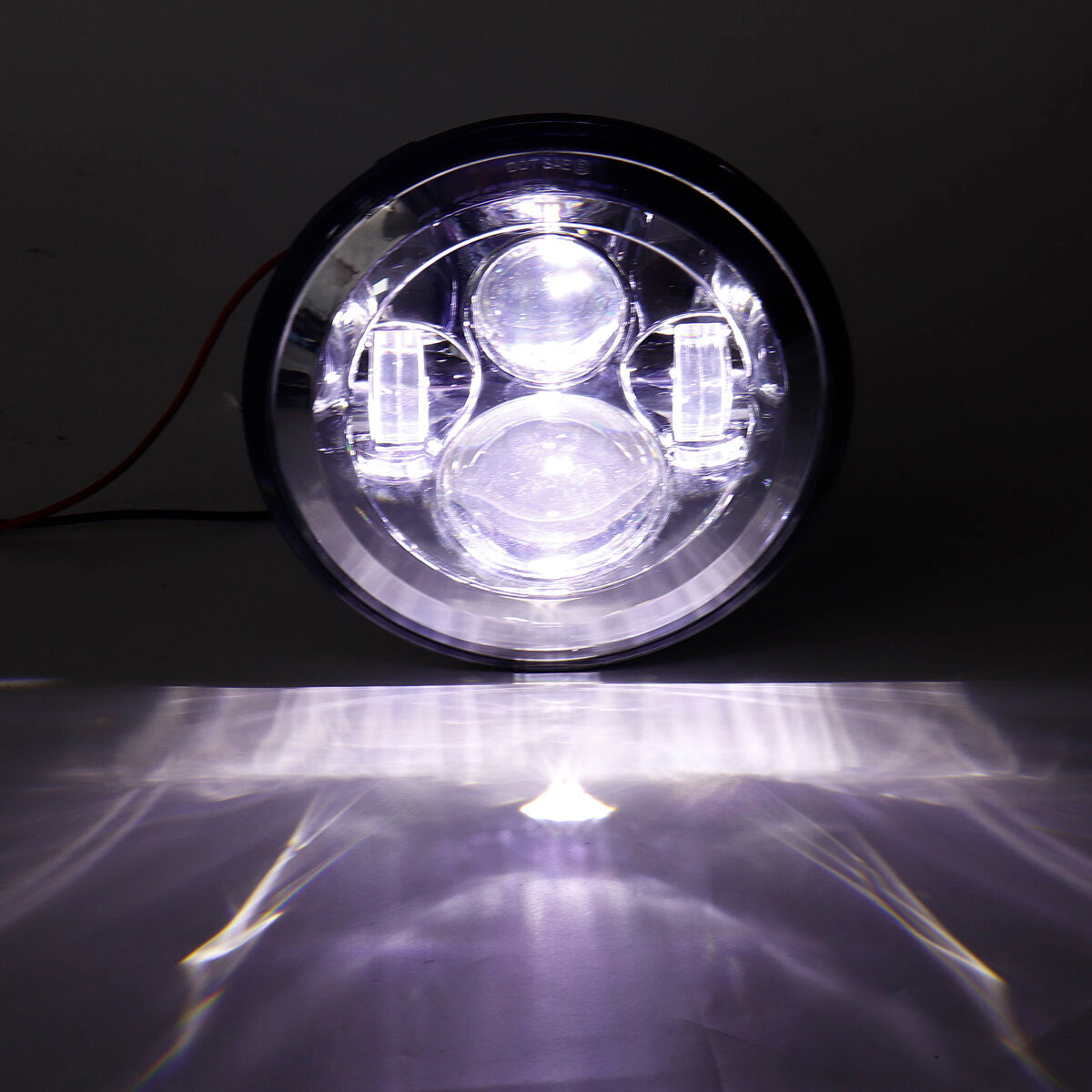 7 inch LED Projector Headlight with 4.5 inch Auxiliary Passing Lights For Harley Touring Chrome