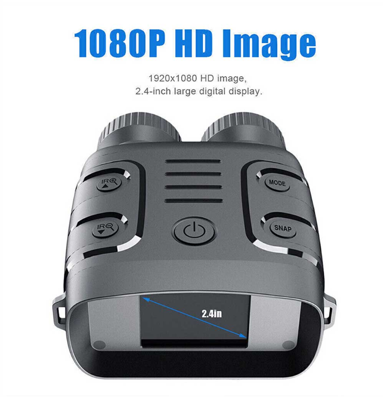 HD Night Vision Binoculars 5X Zoom, Dual Use, 7-Level Infrared, IP54 Waterproof, 300M Range for Outdoor Hunting