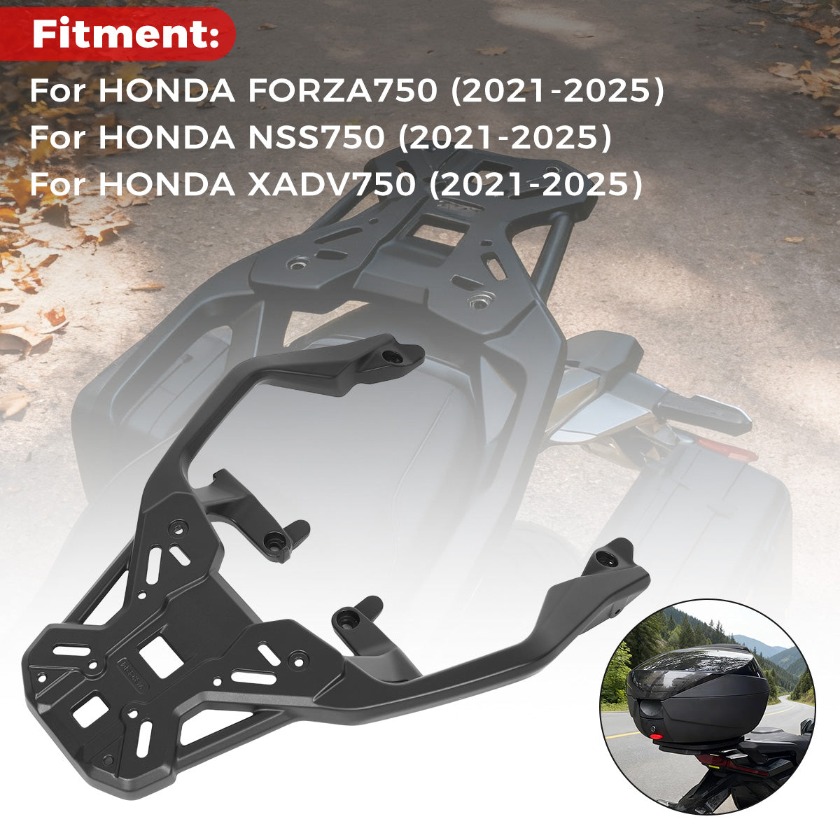 Rear Luggage Carrier Rack for HONDA XADV750 FORZA750 Motorcycle Cargo Rack Storage Box Support Special for XADV750 2021-2024 2025