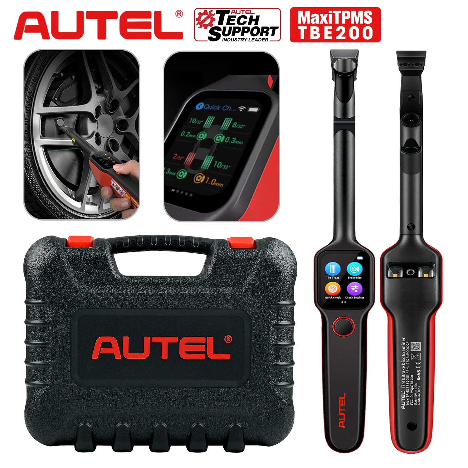 Tire Tread Laser Detector Brake Disc Wear Thickness Diagnostic Instrument Tool Compatible With ITS600
