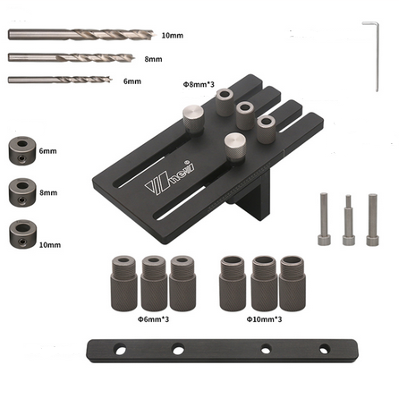 Precision Hole Driller Tool - Durable Aluminum & Stainless Steel, Micro-Adjustment, 2-in-1 for Woodworking Projects