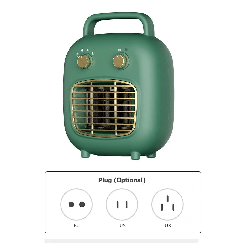 800W PTC Ceramic Space Heater with Human Sensor, Low Noise, Fast Heating, Tip-Over & Overheat Protection, 3 Adjustable Gears for Indoor Use