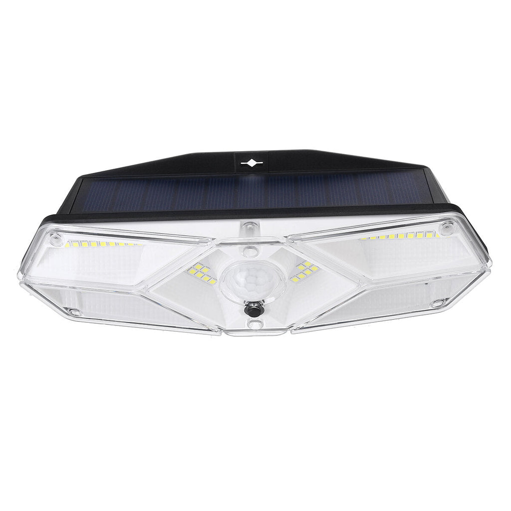 104LED Solar Powered Wall Light PIR Motion Security Flood Lamp Outdoor Light