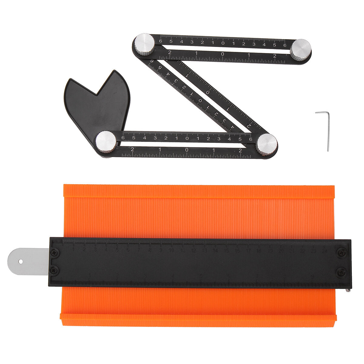 Durable Aluminum Folding Ruler - Laser Marked, Rustproof, 6" or 10" Options for Home DIY, Sold Individually