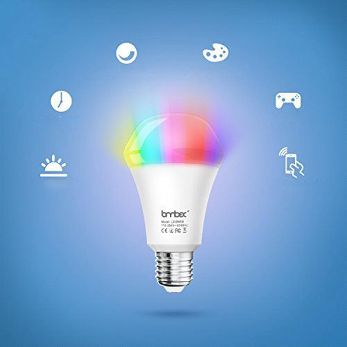 E27 10W RGBWW WIFI APP Voice Control Smart LED Light Bulb Work with Amazon Alexa AC110-255V