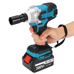 588VF 4000rpm Impact Wrench Brushless Cordless Rechargeable Electric Wrench Drill Socket