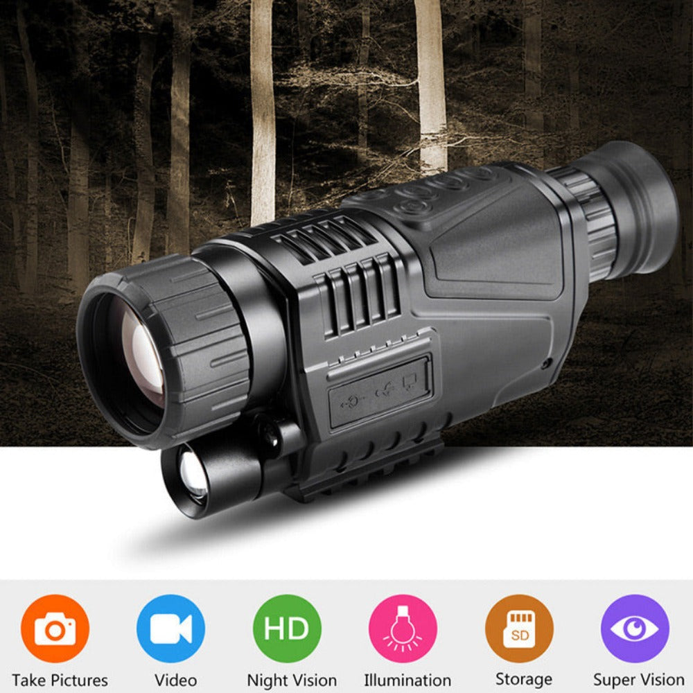 200M IR Night Vision Telescope - Digital Hunting Scope with Photo/Video Recording & Replay