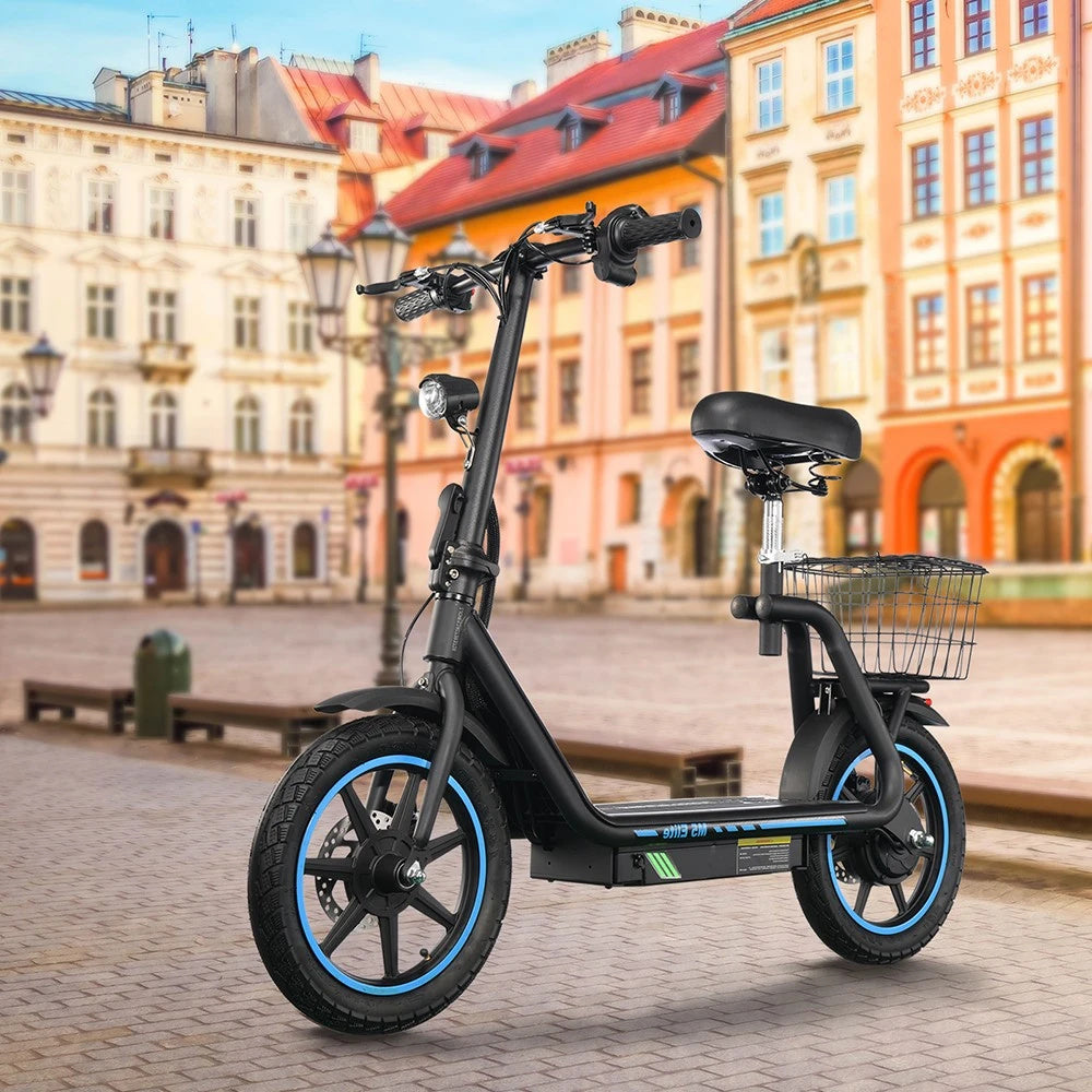 Electric Scooter 48V 13Ah Battery 500W Motor Top Speed 20KM/H 14inch Tires 30KM Max Mileage 120KG Max Load Folding E-Scooter