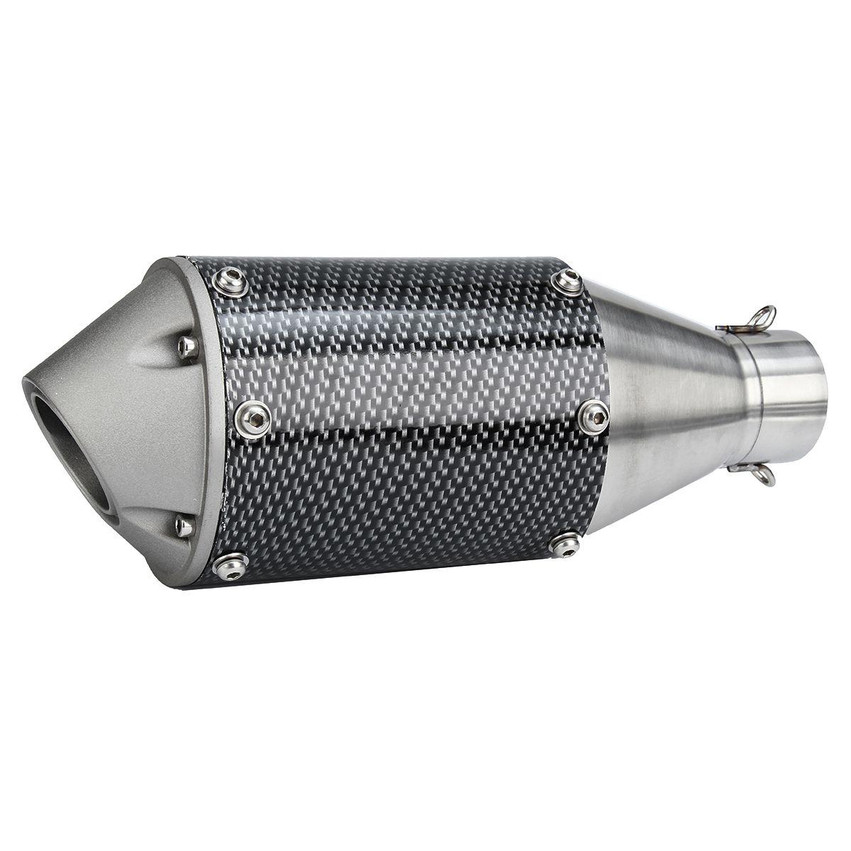 38-51mm Universal Stainless Steel Motorcycle Carbon Fiber Tail Exhaust Pipe