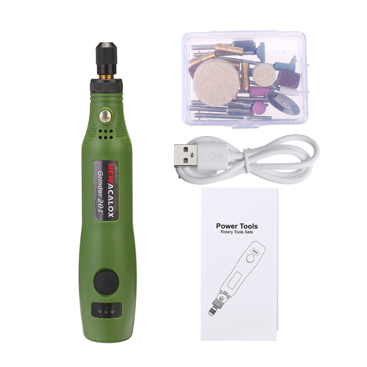 10W Cordless Electric Grinder Drill 5000-15000rpm USB Rotary Tool Drill 3 Gears Grinder Pen Engraving Sander Kit