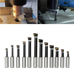 12pcs 18mm Shank F1 Boring Bar Set for 3 Inch Boring Head Carbide Tipped Milling Tool
