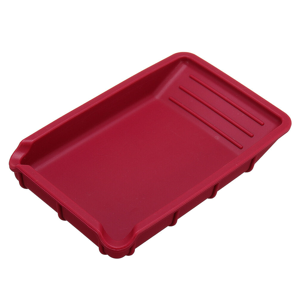 4Pcs Silicone Glue Kit with Wide/Narrow Brushes, Flat Scraper & Glue Tray for Woodworking Projects