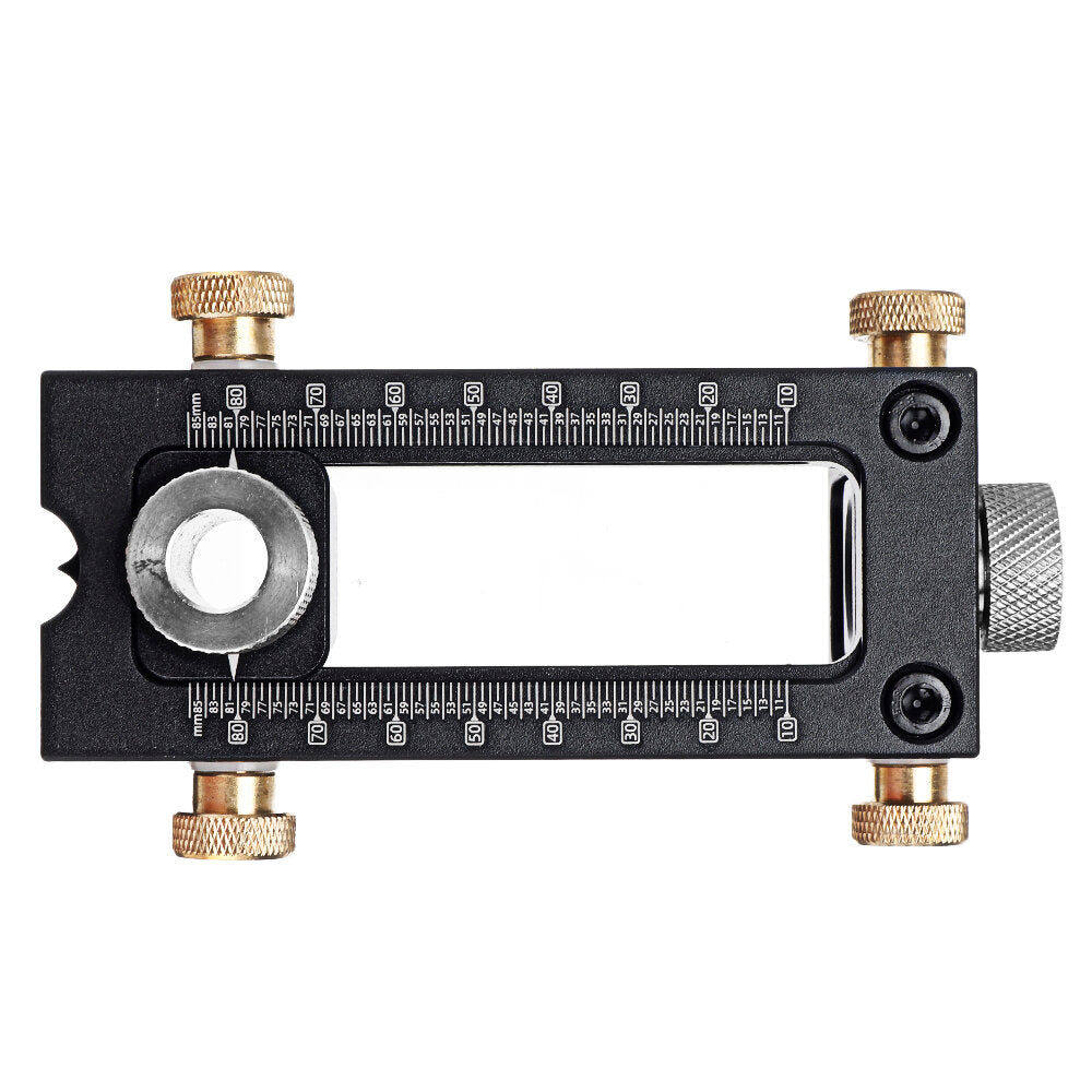 2 In 1 Adjustable Baby Bed Screw Drill Locator Kit with 4 Drill Bushings, Aluminum Alloy, Black/Silver, Precision Guide