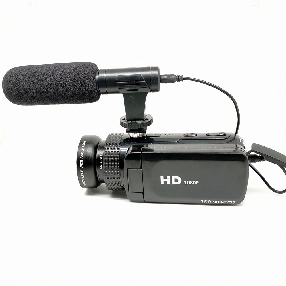 HD Digital Camera 16 Million Pixel Handheld DV Camcorder with Microphone Wide-angle Lens Video Camera