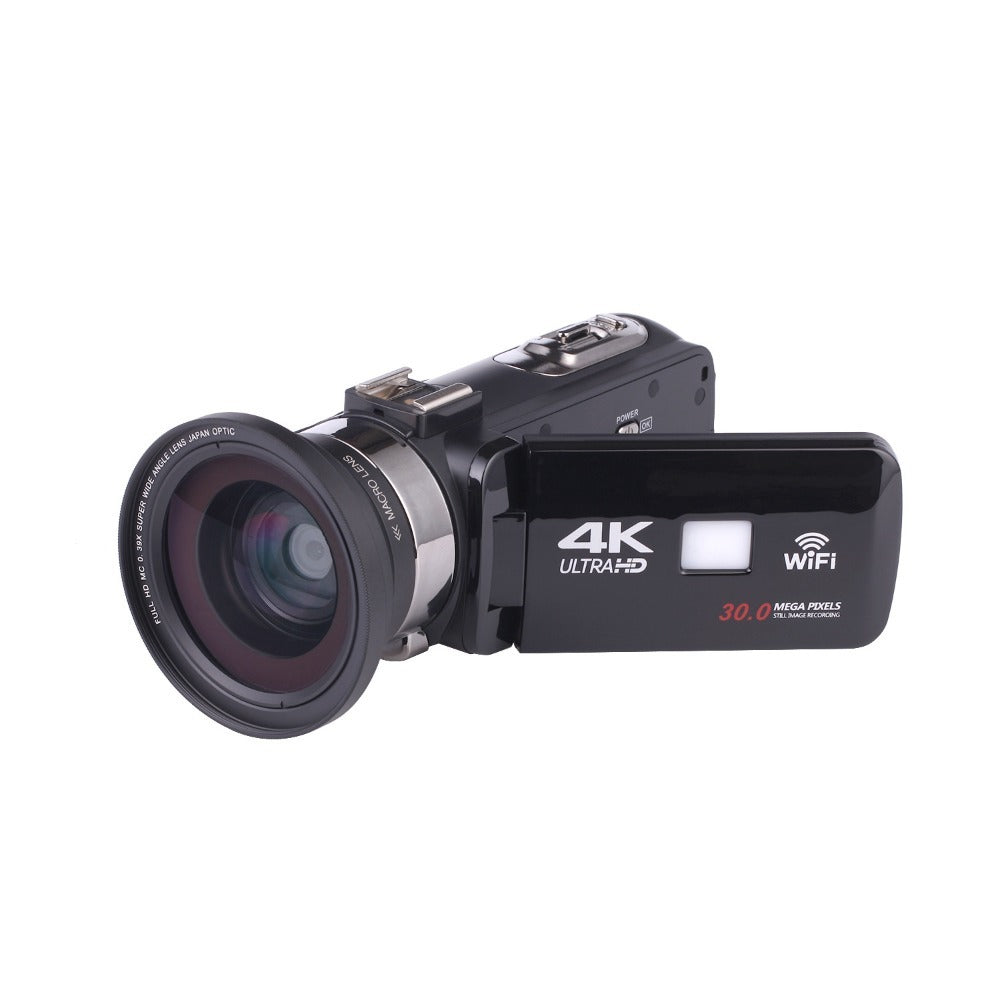 4K Ultra HD Camcorder with 48MP, 18x Zoom, Night Vision, Remote Control, and HDMI Output - Perfect for Videos & Photos