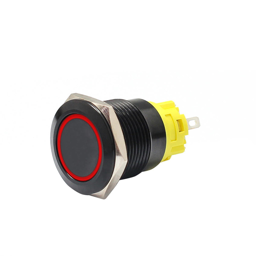 16mm 12V 24V 36V 5A LED Horn Push Button Dashboard Momentary/Latching Metal Switch For Car Boat Waterproof