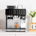 All-in-One Espresso Coffee Machine with Built-in Grinder Dual Boiler, Automatic Milk Frother Hot & Cold Brew Touch Screen