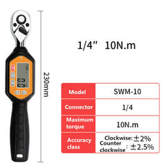 Digital Torque Wrench Electric Display Multifunction Home Car Repair High Precision LED Indicator Easy Read Anti-slip Handle