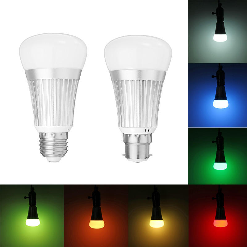 E27 B22 7W SMD5730 WiFi RGBW LED Smart Bulb Light Work With echo Alexa AC85-265V