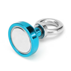25mm 22kg Neodymium Recovery Magnet Metal Detector Circular Eyebolt Magnet Red/Yellow/Blue