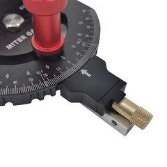 Aluminum Alloy Miter Gauge for Table Saw - 0-60° Precision Angle Setting, Fast 15/22.5/45° Adjustments, Extended Fence