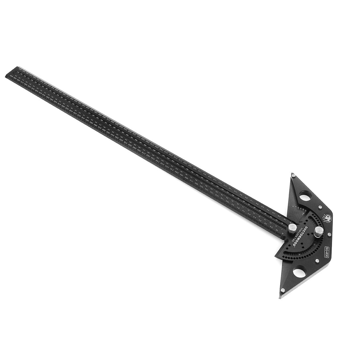 600mm Aluminum Alloy Woodworking Scriber Gauge T Square with Adjustable Angle and Accurate Scale
