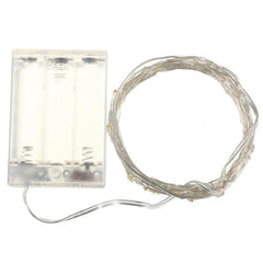 4M 40 LED Silver Wire Fairy String Light Battery Powered Waterproof Xmas Party Decor