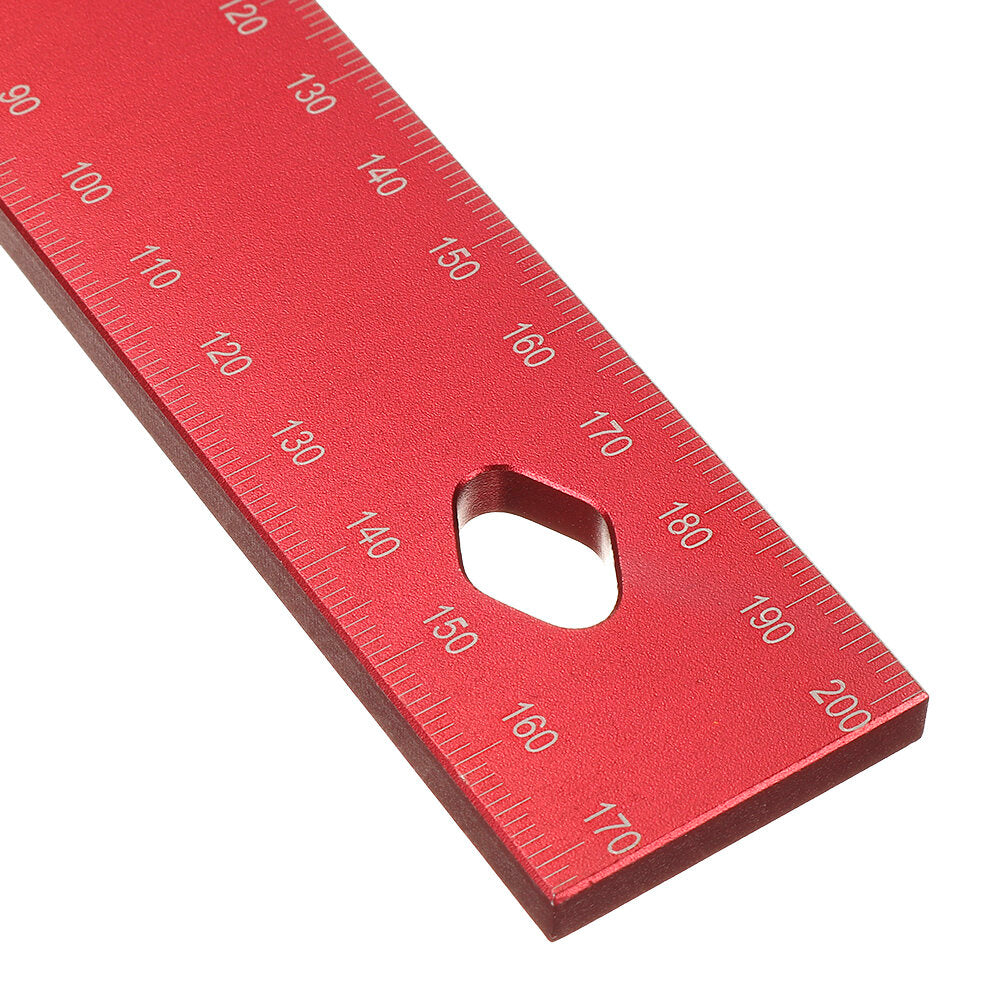 150/200mm Metric Precision Woodworking Square Aluminum Alloy Wide Seat Scribing Tool L 90 Right Angle Ruler