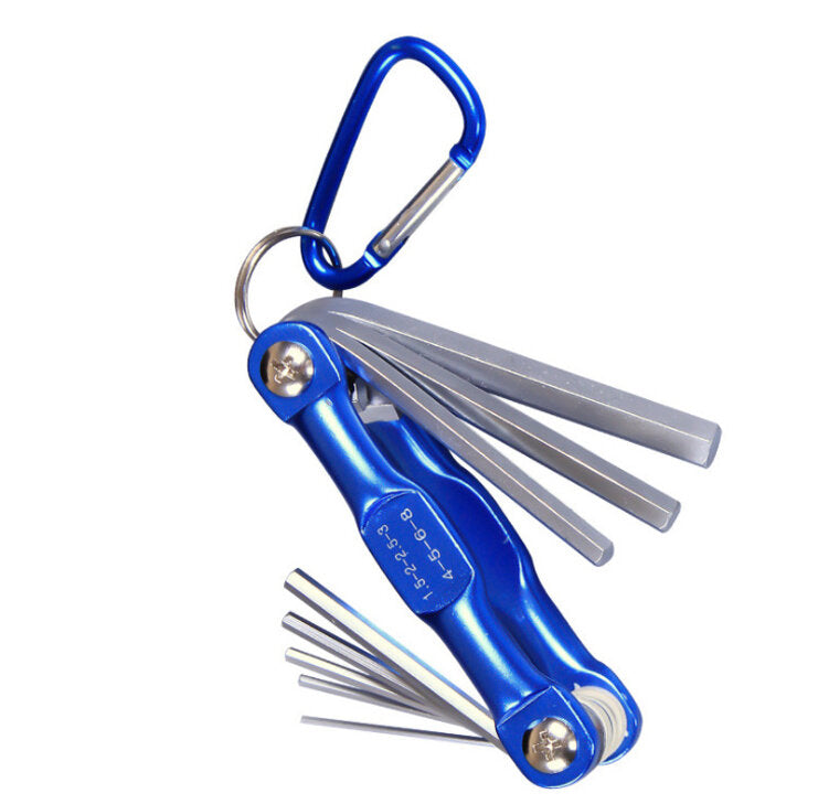 Folding Hex Wrench Metal Metric Allen Wrench set Hexagonal Screwdriver Hex Key Wrenches Allen Keys Hand Tool Portable set with
