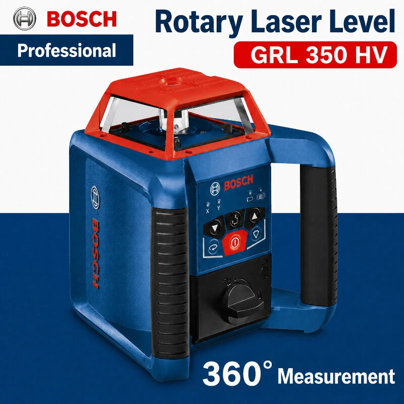 Genuine for Bosch GRL 350 HV Rotary Laser Level 630-650 Nm 3R 60M IP56 Self-Leveling Precision Tool