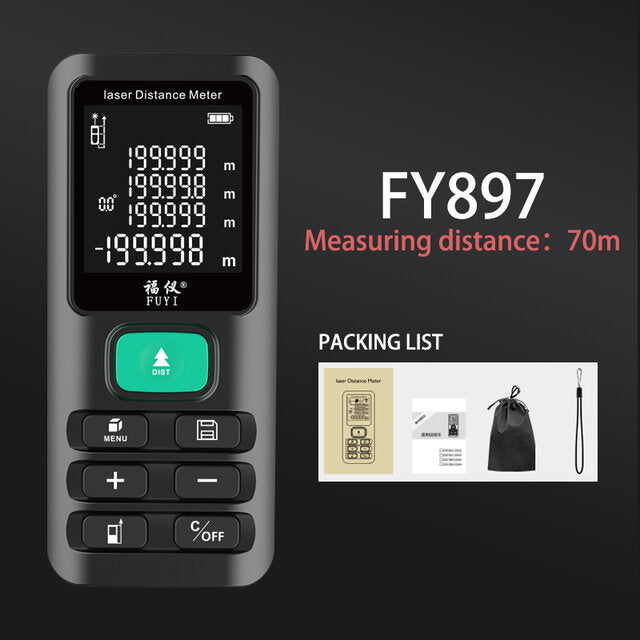 70M/120M Laser Distance Meter Digital Laser Rangefinder Angle Range Finder Laser Tape Measure Tool