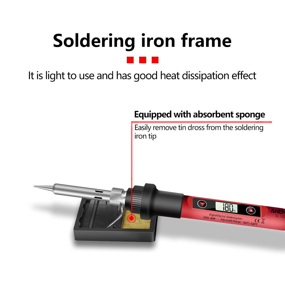 24PCS LCD Digital Display Screen Multi-function Electric Soldering Iron Adjustable Temperature Soldering Tools Kit