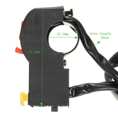 22mm 0.78 inch 12V Handle Switch Kill Stop Button Headlight ON OFF Universal for Motorcycle ATV