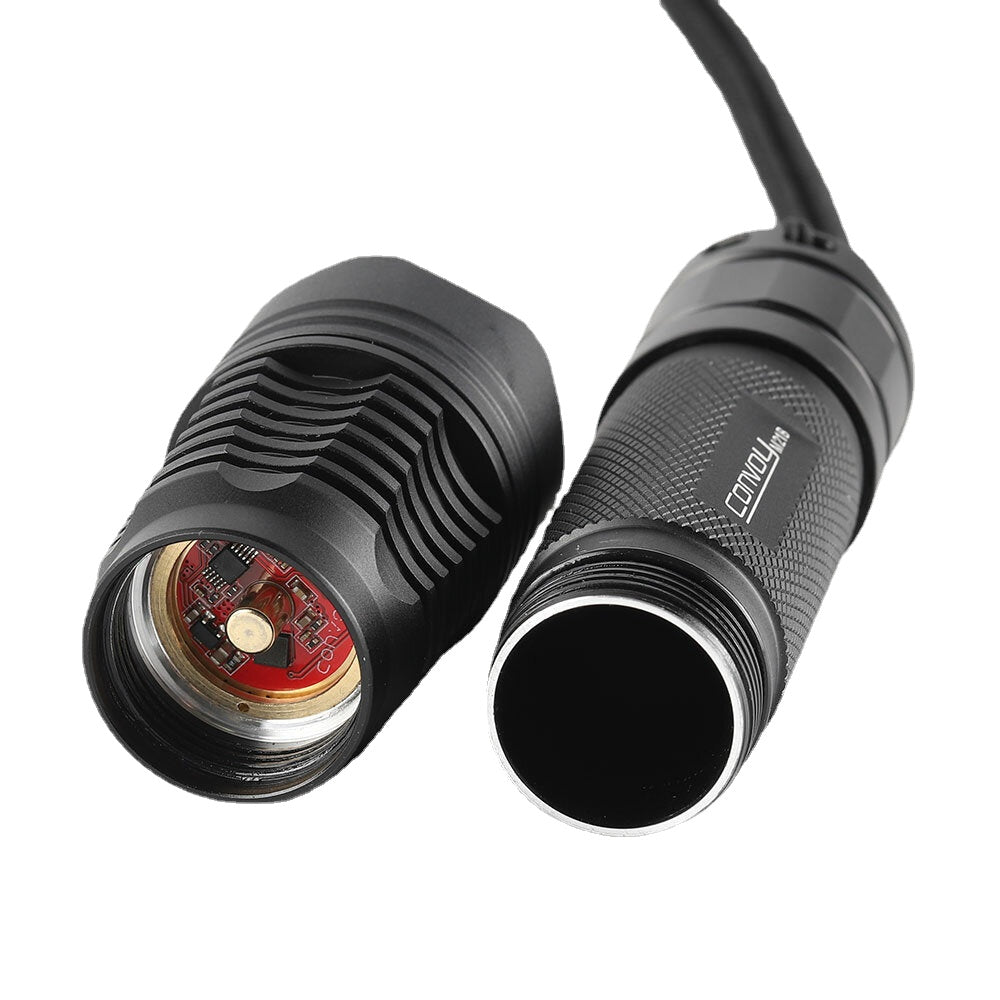 Strong Tactical Flashlight with GT FC40 High CRI LED Super Bright Torch for Outdoor Hunting Camping